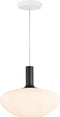 Nordlux Alton - Hanglamp E27 - Opaal glas met zwart en messing - Wit