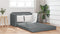 vidaXL - Vloersofa - Bed - 2-in-1 - Donkergrijs - 124x71x78 - cm - Stof
