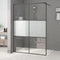vidaXL - Inloopdouchewand - 140x195 - cm - halfmat - ESG-glas - zwart