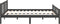 vidaXL - Bedframe - massief - hout - grijs - 150x200 - cm