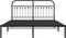 vidaXL - Bedframe - met - hoofdbord - metaal - zwart - 150x200 - cm