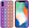iMoshion Hoesje Geschikt voor iPhone Xs / X Hoesje Siliconen - iMoshion Pop It Fidget Toy - Pop It hoesje - roze