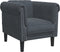 vidaXL Fauteuil fluweel donkergrijs