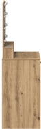 vidaXL - Kaptafel - met - LED - Verlichting - - - Artisan - Eiken, - 50x41x135 - cm