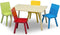 Delta Children - Kindertafel met 4 Stoelen - Kinderkamer - Duurzaam Hout - Kleurrijk