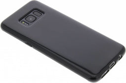 Hoesje Siliconen Geschikt voor Samsung Galaxy S8 - Softcase Backcover smartphone - Zwart