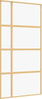 vidaXL - Schuifdeur - 102,5x205 - cm - helder - ESG-glas - en - aluminium - goudkleur