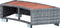 vidaXL Spatrap 92x45x25 cm poly rattan grijs