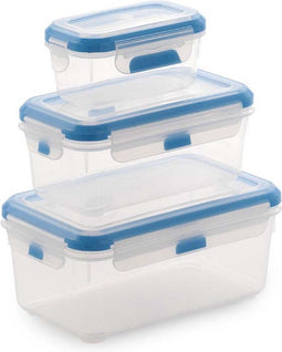 Sp-Berner Super Lock Rechthoekig Container Blauw, Doorschijnend 3 stuk(s)