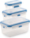 Sp-Berner Super Lock Rechthoekig Container Blauw, Doorschijnend 3 stuk(s)