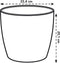 Elho Brussels Diamond Rond 22 - Bloempot voor Binnen - Ø 22.4 x H 20.1 cm - Wit