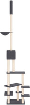 vidaXL - Kattenmeubel - vloer - tot - plafond - 268,5-294,5 - cm - crèmekleurig