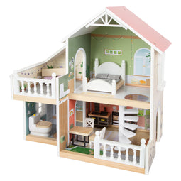 Small Foot houten urban villa poppenhuis met meubeltjes, 9dlg.