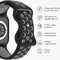 imoshion Sport⁺ bandje - Geschikt voor Apple Watch 1, 2, 3, 4, 5, 6, 7, 8, 9, 10 (42 mm), SE - 38/40/41 mm - Zwart - S/M
