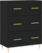vidaXL - Dressoir - 69,5x34x90 - cm - bewerkt - hout - zwart