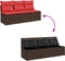 vidaXL - Tuinbank - met - kussens - 3-zits - poly - rattan - bruin