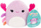 Squishmallows MicroMallows - Pluche 6,5cm - 6-pack Cailey Crab Cole Turtle Connor Cow Gavi Turkey Hasani Hedgehog Zarina Banana Slug (6 stuks)