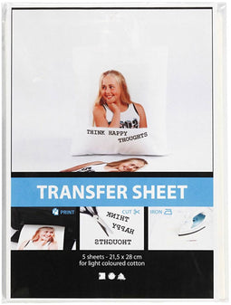Transfer vellen, vel 21,5x28 cm, 5 vellen, transparant
