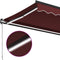 vidaXL - Luifel - handmatig - uittrekbaar - met - LED's - 600x300 - cm - bordeauxrood