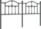 vidaXL - Hoofdbord - 160 - cm - metaal - zwart