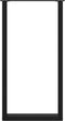 vidaXL - Salontafelpoten - 2 - st - U-vormig - 60x(110-111) - cm - staal - zwart