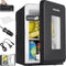 tectake® Mini-Autokoelkast - Draagbare minibar 14L - 2-in-1 koelen en verwarmen - 12v + 220/240v aansluiting - 27 x 31 x 41 cm