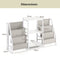 Coast Platenstandaard - Vinylrek 3 Planken & 6 Opbergzakken - 125 x 30 x 69 cm - Wit