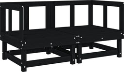 vidaXL - Tuinhoekbanken - 2 - st - massief - grenenhout - zwart