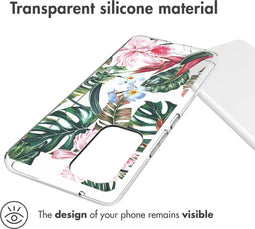iMoshion Hoesje Geschikt voor Samsung Galaxy A53 Hoesje Siliconen - iMoshion Design hoesje - Groen / Tropical Jungle