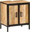 vidaXL - Wastafelkast - 55x35x60 - cm - massief - mangohout - en - ijzer