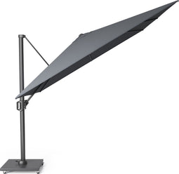 Platinum Sun & Shade – Zweefparasol – Challenger T¹ - 300x300cm – Antraciet – Kantelbaar – 360° Draaibaar – 96% UV protectie