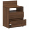 vidaXL - Nachtkastje - met - 2 - lades - 40x33x60 - cm - bruin - eikenkleur