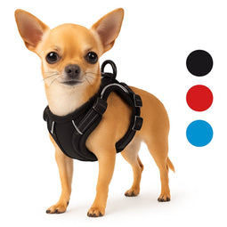 Flamingo Balou - Harnas hond - Anti trek - Zwart - Maat XS (A:25-45cm B:30-45cm)