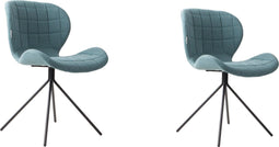 Zuiver OMG Eetkamerstoelen - Blauw - Set van 2