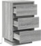 vidaXL - Nachtkastje - met - LED - Grijs - Sonoma - 39x34,5x65 - cm - Gelaagd - Hout