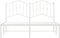 vidaXL - Bedframe - met - hoofdbord - metaal - wit - 135x190 - cm