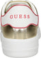 Guess Rockies8 - Lage Dames Sneakers - Rode details - Platinum