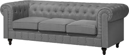 CHESTERFIELD L - Woonkamerset - Lichtgrijs - Polyester