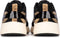 POSH by Poelman CARO - Dames Sneakers - Imitatie suède met vetersluiting - Zwart met combinatie