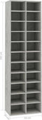 vidaXL - Schoenenkast - 54x34x183 cm - 22 vakken - Betongrijs