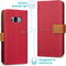 iMoshion Hoesje Geschikt voor Samsung Galaxy S8 Hoesje Met Pasjeshouder - iMoshion Luxe Canvas Bookcase - Rood
