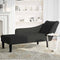 vidaXL - Chaise - longue - met - rechterarmleuning - fluweel - zwart