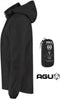 AGU GO Regenjas Essential - Waterdichte en Ademend Regenjas - Unisex - Zwart - L