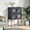 vidaXL - Hoge - kast - 68x39x107 - cm - staal - antracietkleurig