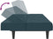 vidaXL - Slaapbank - 2-zits - fluweel - blauw