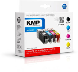 KMP C107XV - Inkjet Cartridge - Hoog (XL) rendement - Zwart en Kleuren (3-pack)