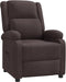 vidaXL Fauteuil verstelbaar stof donkerbruin