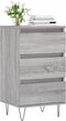 vidaXL - Dressoir - 40x35x70 - cm - bewerkt - hout - grijs - sonoma