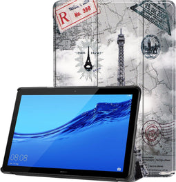 iMoshion Tablet Hoes Geschikt voor Huawei MediaPad T5 10.1 inch - iMoshion Design Trifold Bookcase - Meerkleurig /Parijs