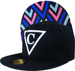 Capiche® Snapback Pet Heren – Zig Zig – Zwart – Verstelbaar met Druksluiting – Sportcap – Baseball Cap – Mannen Cap
